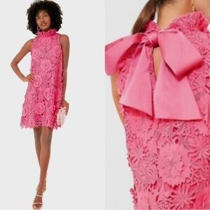 Tuckernuck Guipure Pink Blythe Lace Dress Size Large